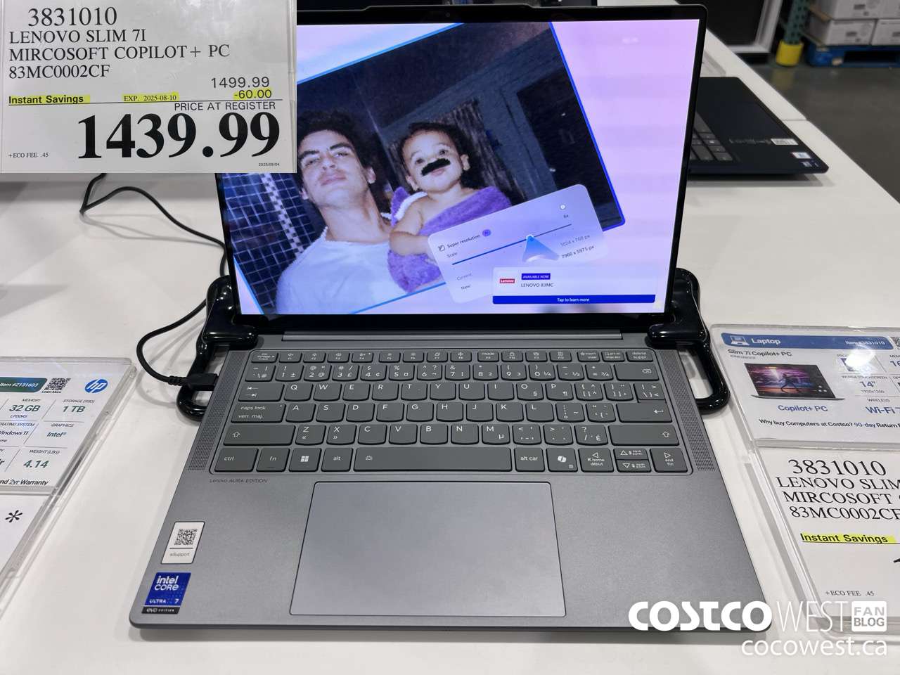 3831010 LENOVO SLIM 7I MICROSOFT COPILOT + PC 83MC0002CF ($60.00 INSTANT SAVINGS EXPIRES ON 2025-08-10) $1439.99