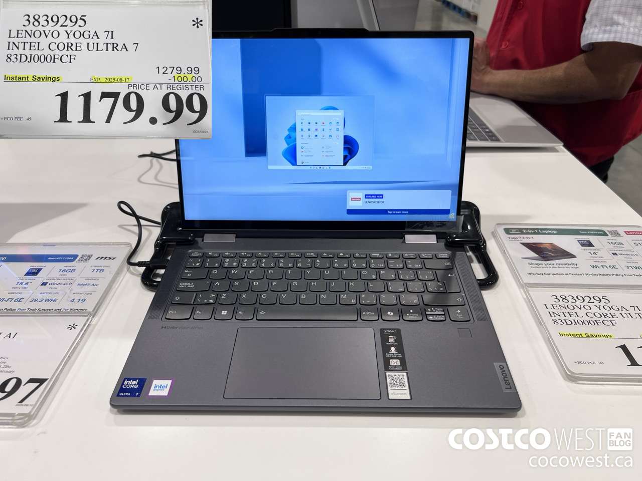 3839295 LENOVO YOGA 7I INTEL CORE ULTRA 7 83DJ000FCF ($100.00 INSTANT SAVINGS EXPIRES ON 2025-08-17) $1179.99