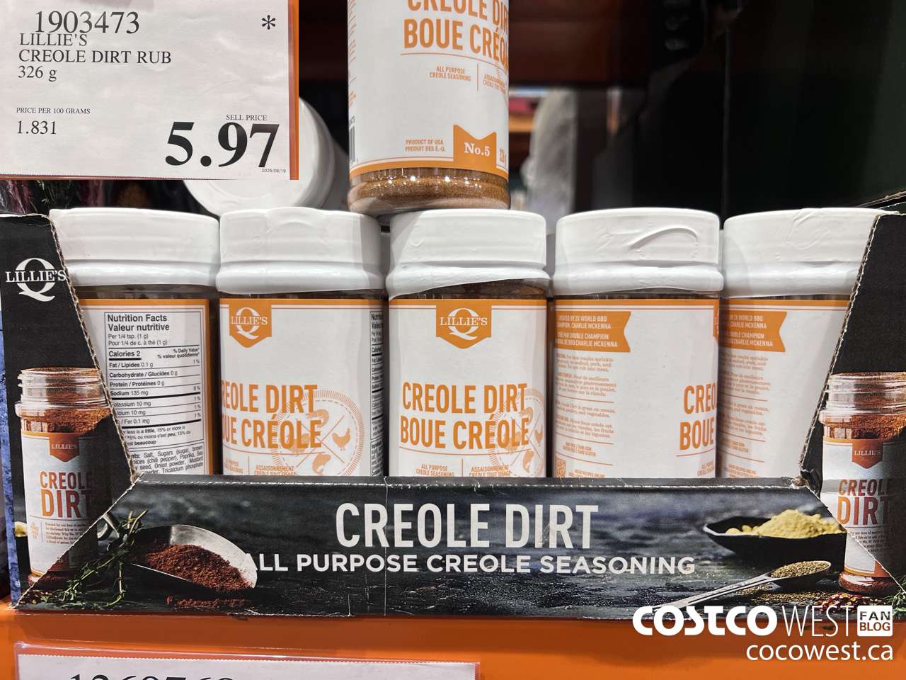 1903473 LILLIE'S CREOLE DIRT RUB 326G $5.97