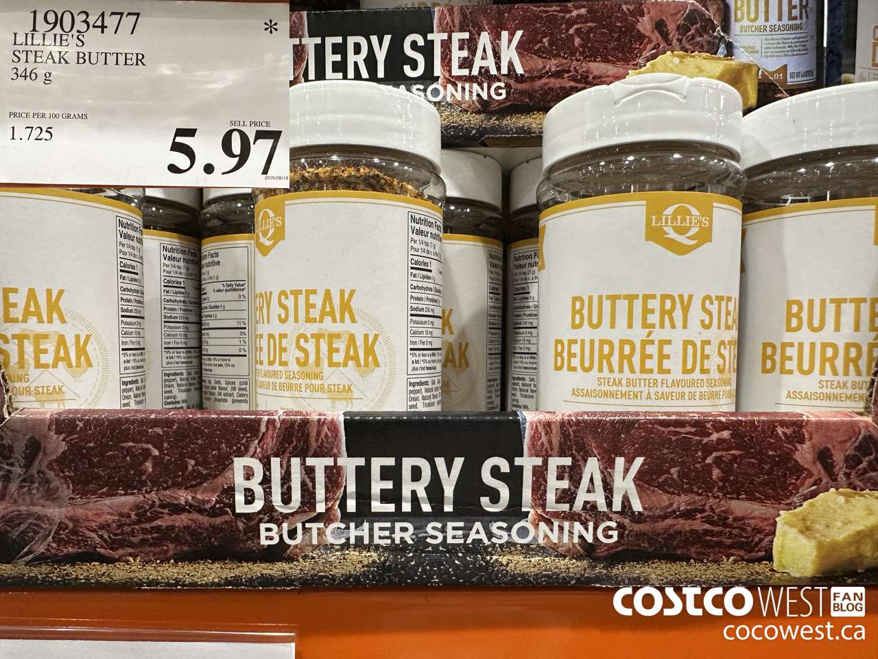 1903477 LILLIE'S STEAK BUTTER 346G $5.97