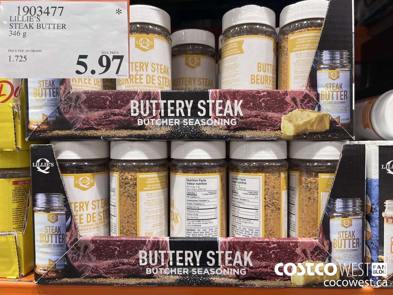 1903477 LILLIE'S STEAK BUTTER 346G $5.97