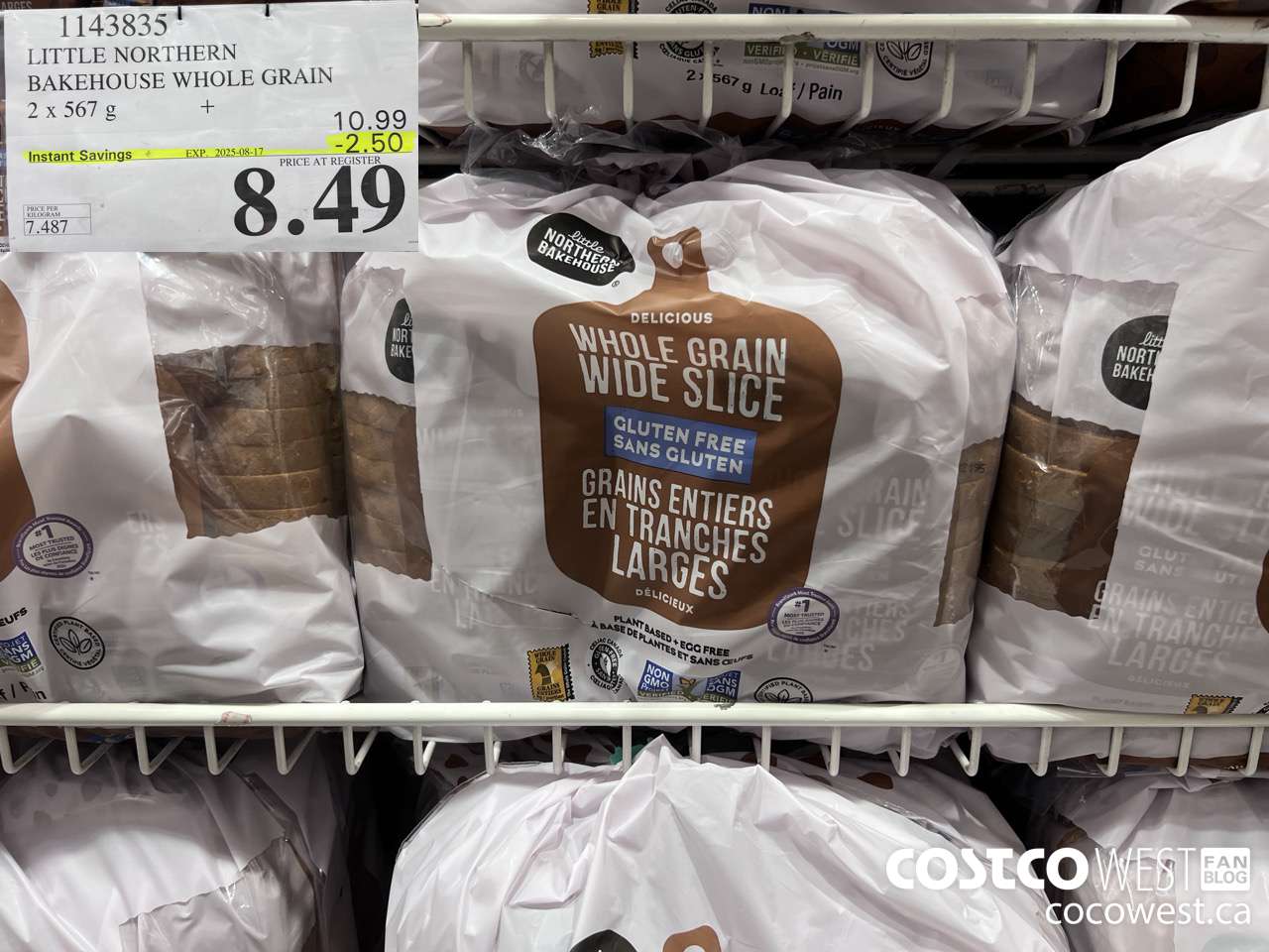 1143835 LITTLE NORTHERN BAKEHOUSE WHOLE GRAIN 2 X 567G  ($2.50 INSTANT SAVINGS EXPIRES ON 2025-08-17) $8.49