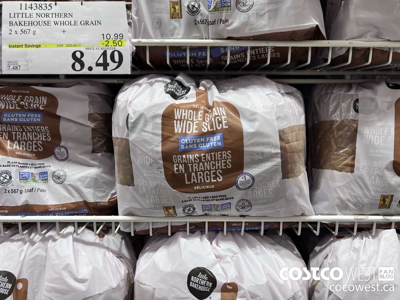 1143835 LITTLE NORTHERN BAKEHOUSE WHOLE GRAIN 2 X 567G  ($2.50 INSTANT SAVINGS EXPIRES ON 2025-08-17) $8.49