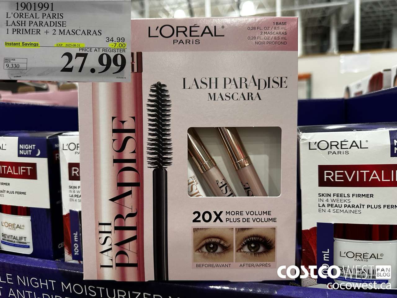 1901991 L'OREAL PARADISE LASH PARADISE 1 PRIMER + 2 MASCARA ($7.00 INSTANT SAVINGS EXPIRES ON 2025-08-31) $27.99
