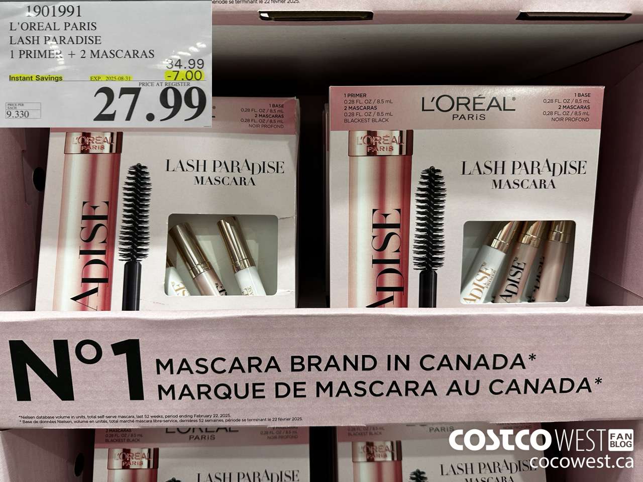 1901991 L'OREAL PARADISE LASH PARADISE 1 PRIMER + 2 MASCARA ($7.00 INSTANT SAVINGS EXPIRES ON 2025-08-31) $27.99