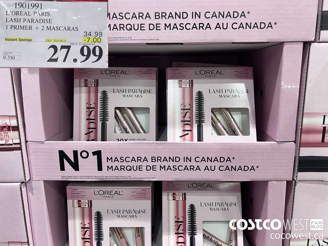 1901991 L'OREAL PARADISE LASH PARADISE 1 PRIMER + 2 MASCARA ($7.00 INSTANT SAVINGS EXPIRES ON 2025-08-31) $27.99