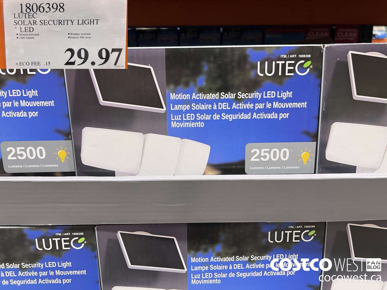 1806398 LUTEC SOLAR SECURITY LIGHT LED $29.97