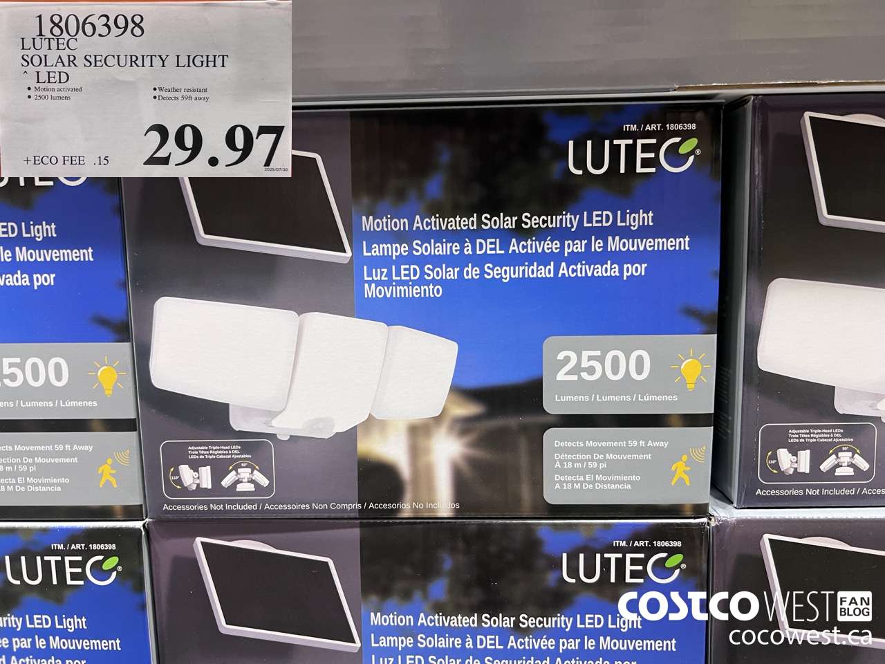 1806398 LUTEC SOLAR SECURITY LIGHT LED $29.97