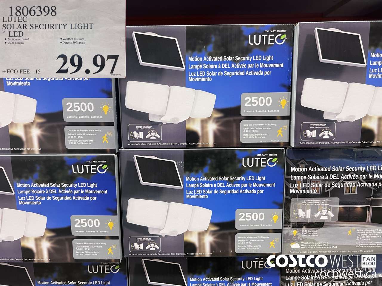 1806398 LUTEC SOLAR SECURITY LIGHT LED $29.97