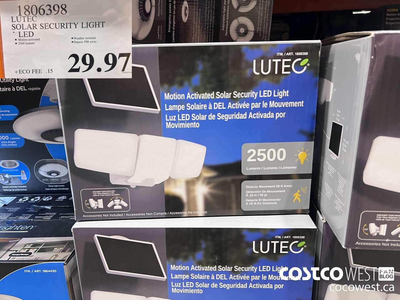 1806398 LUTEC SOLAR SECURITY LIGHT LED $29.97