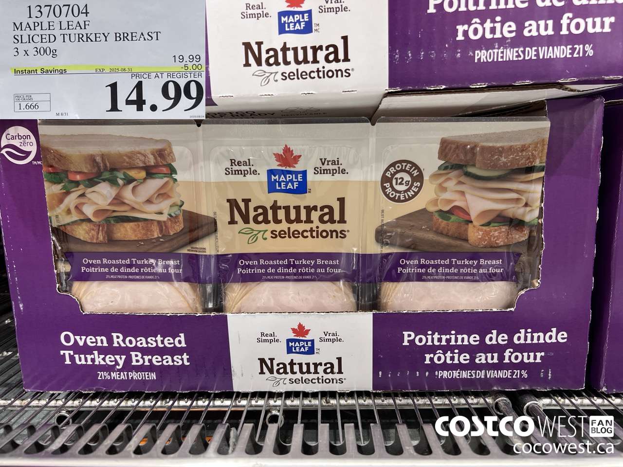 1370704 MAPLE LEAF SLICED TURKEY BREAST 3 x 300g ($5.00 INSTANT SAVINGS EXPIRES ON 2025-08-31) $14.99