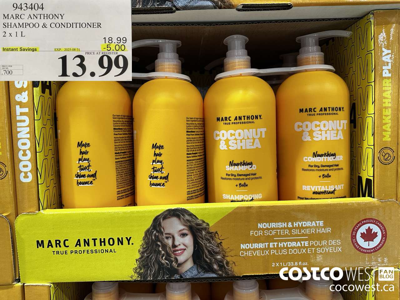 943404 MARC ANTHONY SH & CD 2 X 1L ($5.00 INSTANT SAVINGS EXPIRES ON 2025-08-31) $13.99