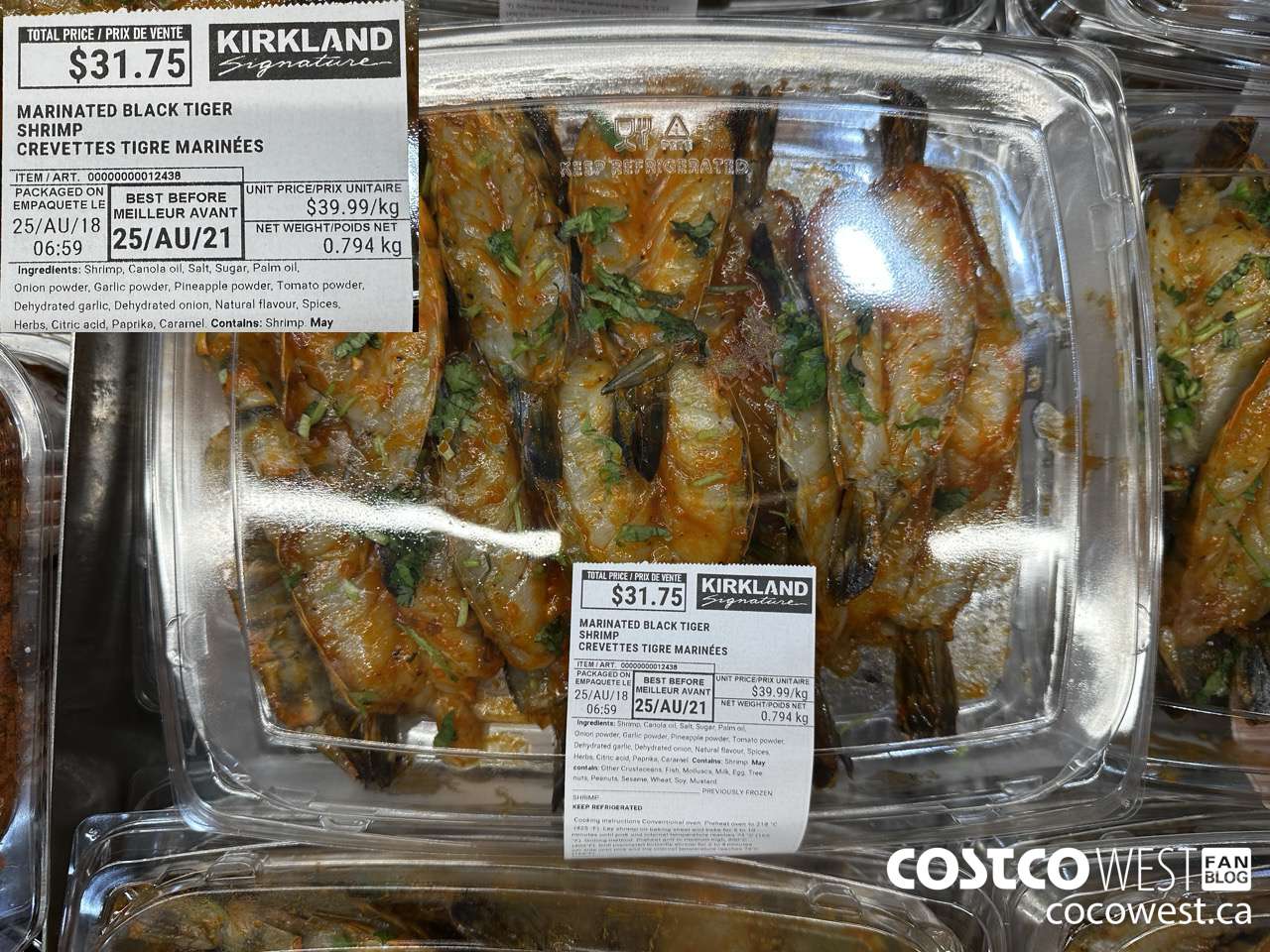 12438 MARINATED BLACK TIGER SHRIMP $39.99