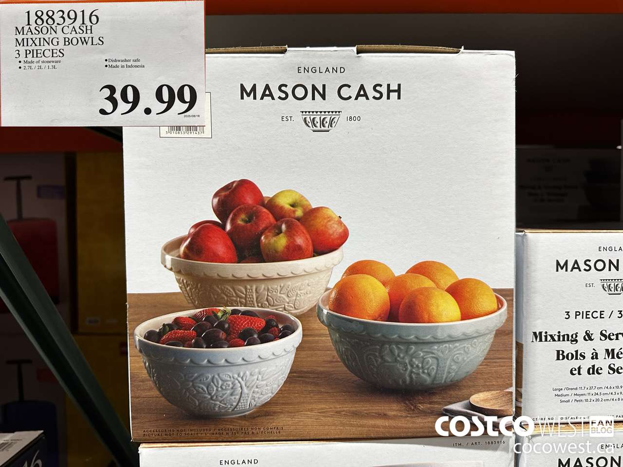 1883916 MASON CASH MIXING BOWLS 3 PIECES $39.99