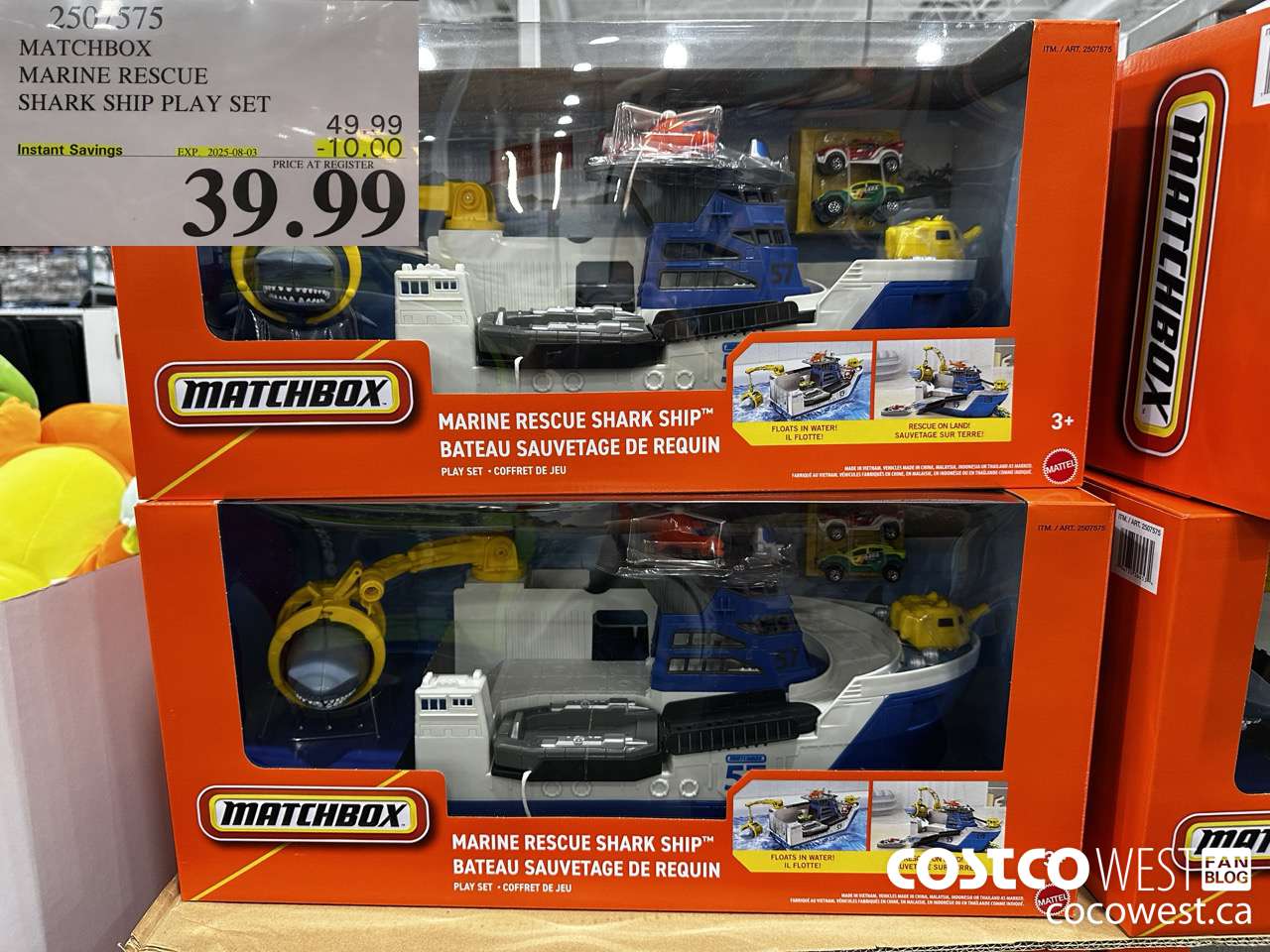 2507575 MATCHBOX MARINE RESCUE SHARK SHIP PLAY SET ($10.00 INSTANT SAVINGS EXPIRES ON 2025-08-03) $39.99