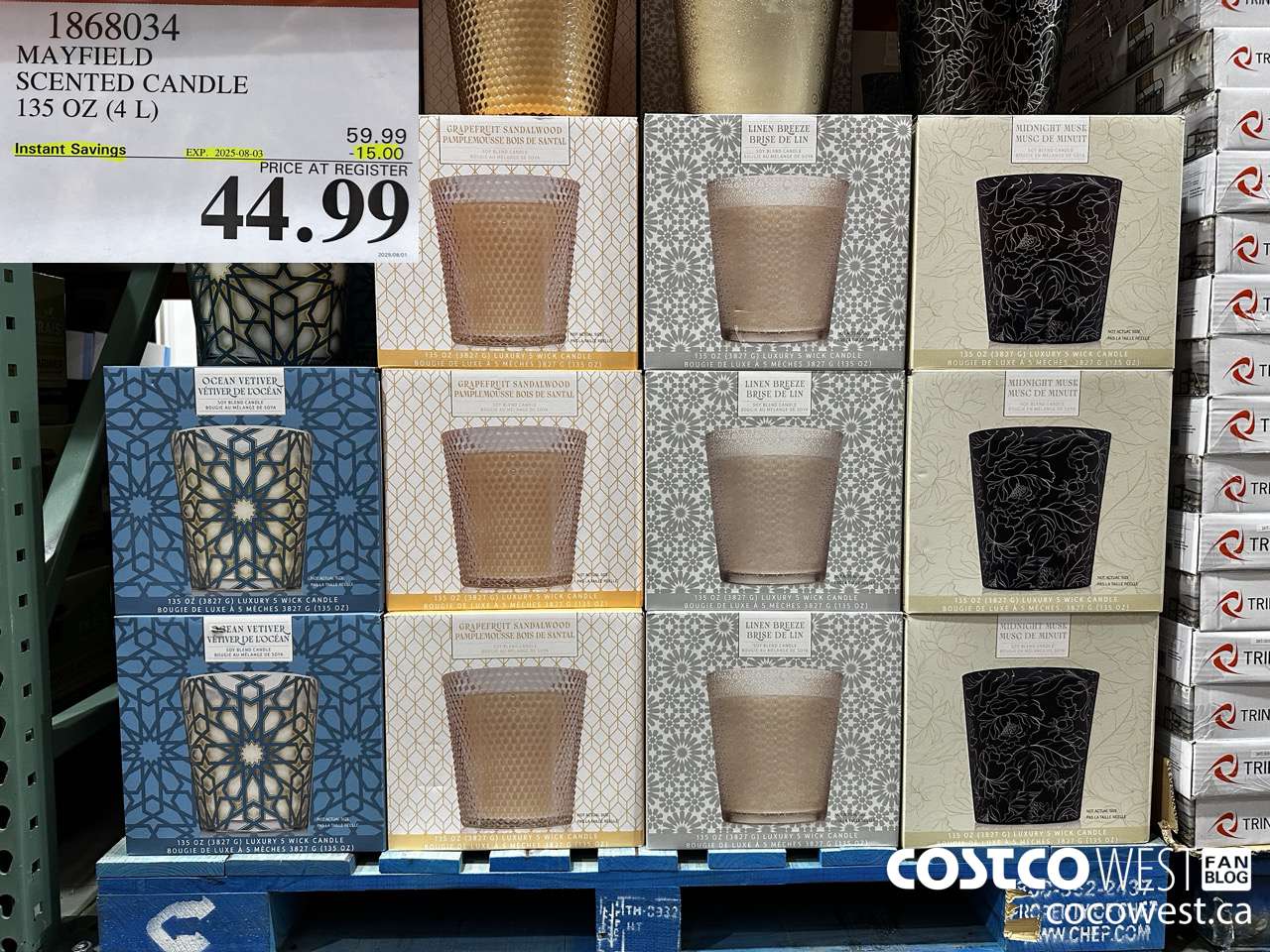 1868034 MAYFIELD SCENTED CANDLE 135 OZ (4L) ($15.00 INSTANT SAVINGS EXPIRES ON 2025-08-03) $49.99