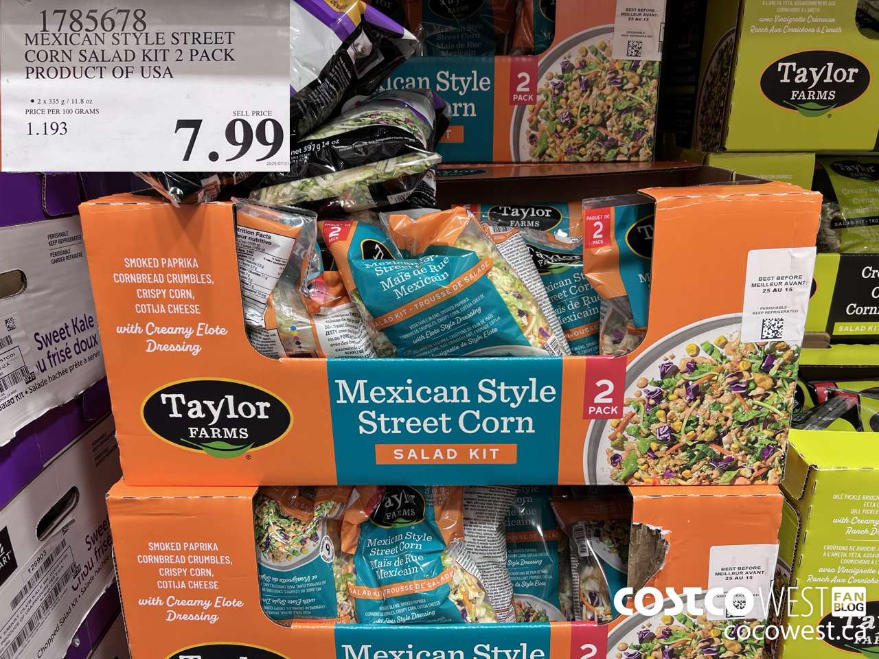 1785678 MEXICAN STYLE STREET CORN SALAD KIT 2 PACK PRODUCT OF USA $7.99