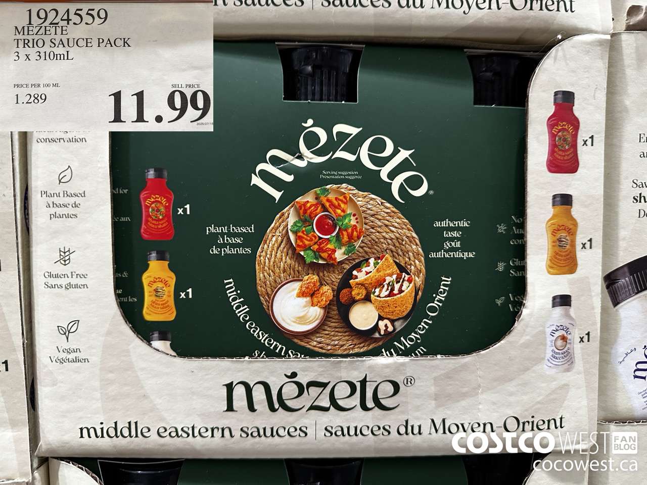1924559 MEZETE TRIO SAUCE PACK 3 X 310ML $11.99