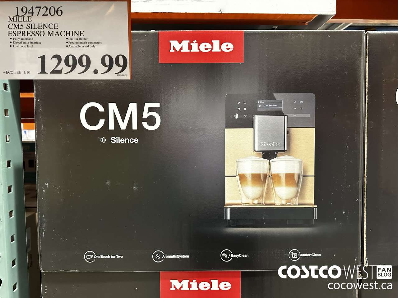 1947206 MIELE ESPRESSO MACHINE CM5 SILENCE $1299.99