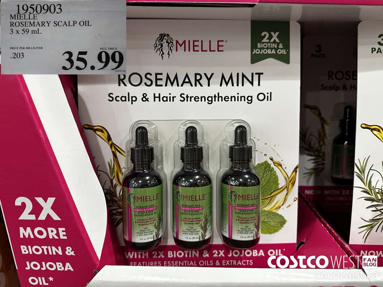 1950903 MIELLE ROSEMARY SCALP OIL 3 X 59ML $35.99