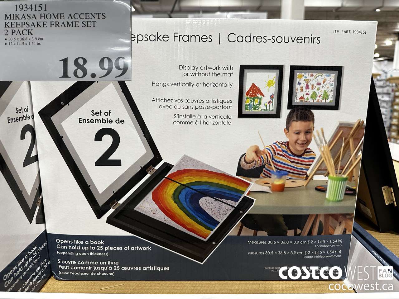 1934151 MIKASA HOME ACCENTS KEEPSAKE FRAME SET 2 PACK $18.99