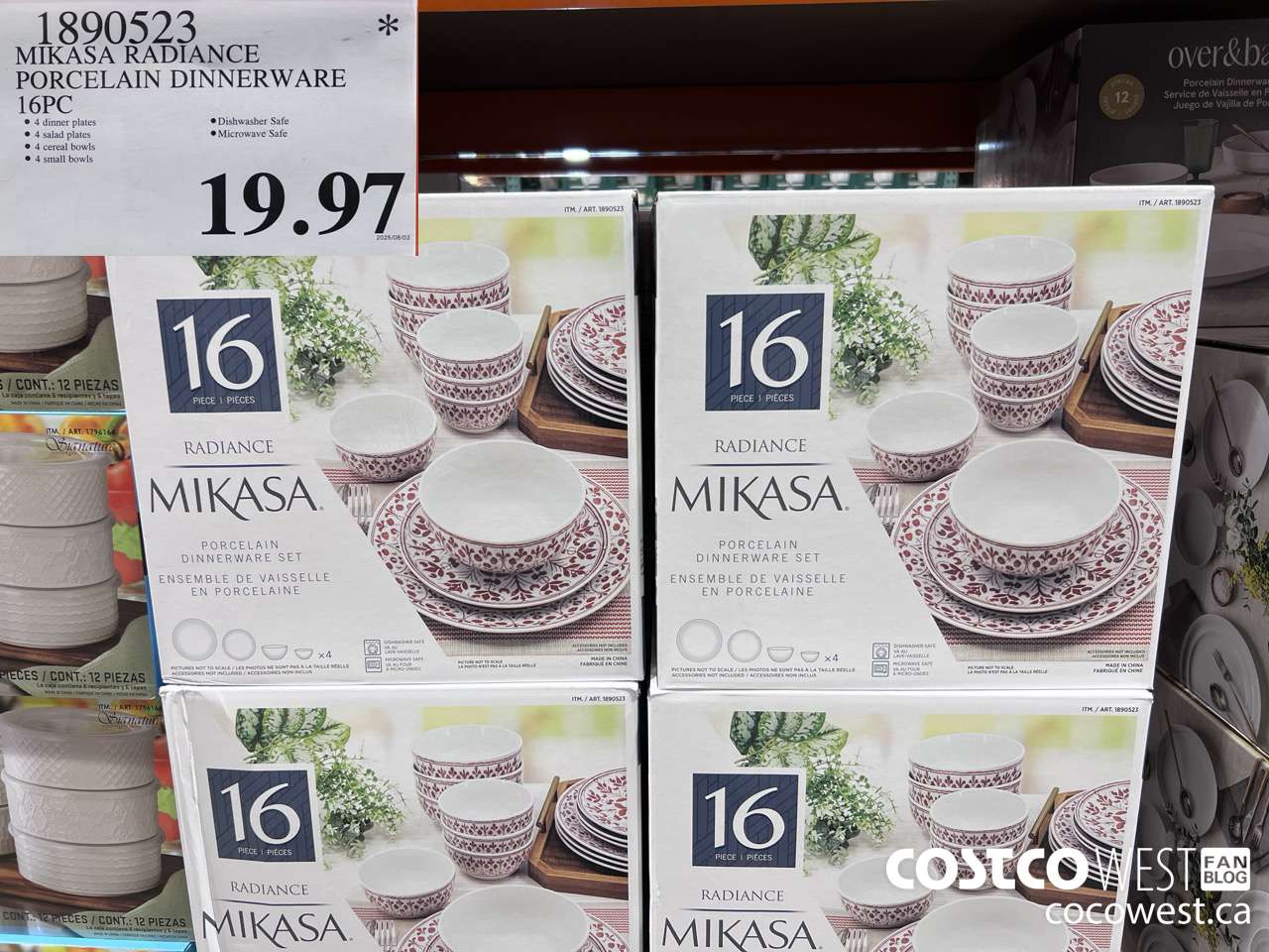 1890523 MIKASA RADIANCE PORCELAINE DINNERWARE 16PC $19.97