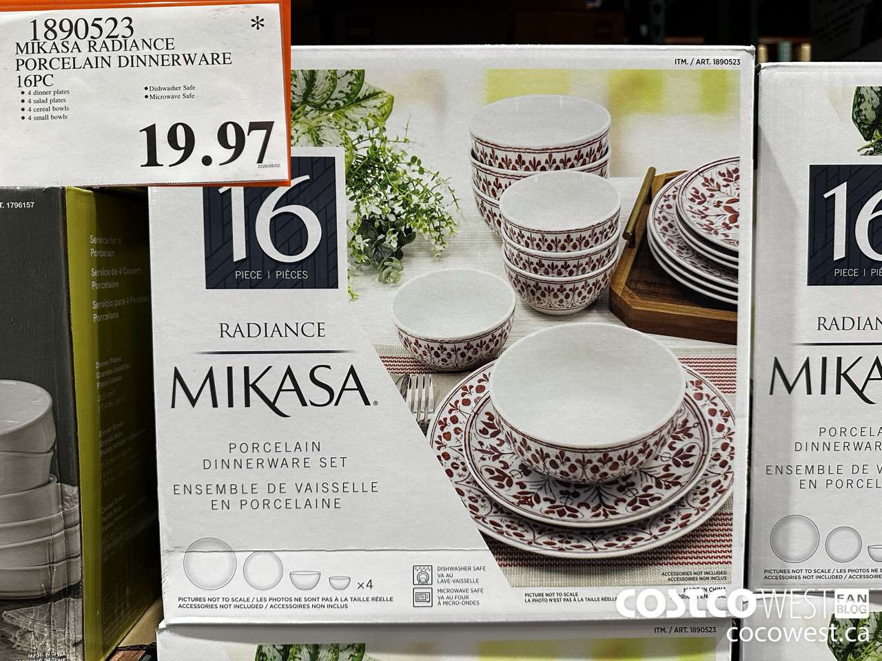 1890523 MIKASA RADIANCE PORCELAINE DINNERWARE 16PC $19.97