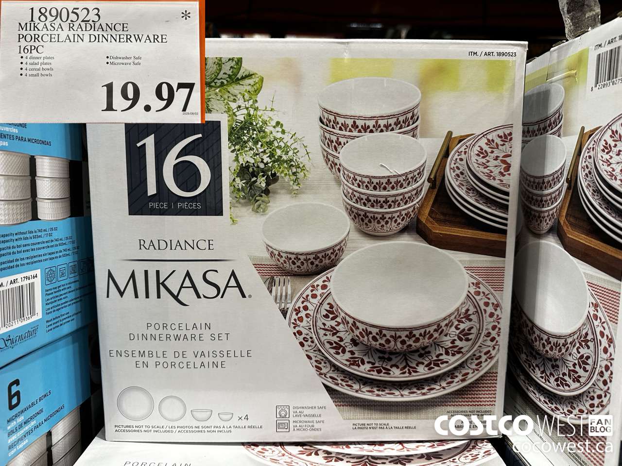 1890523 MIKASA RADIANCE PORCELAINE DINNERWARE 16PC $19.97