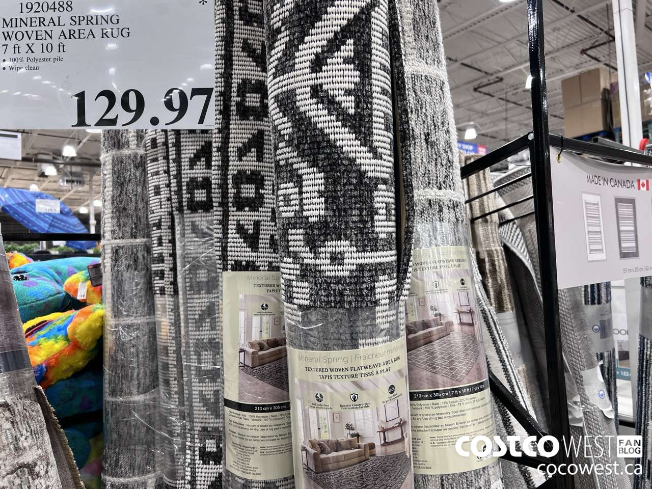 1920488 MINERAL SPRING WOVEN AREA RUG 7 FT X 10 FT $129.97