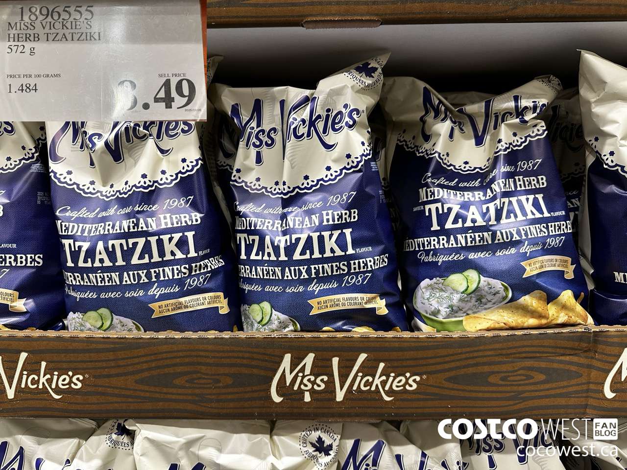 1896555 MISS VICKIE'S HERB TZATZIKI 572G $8.49