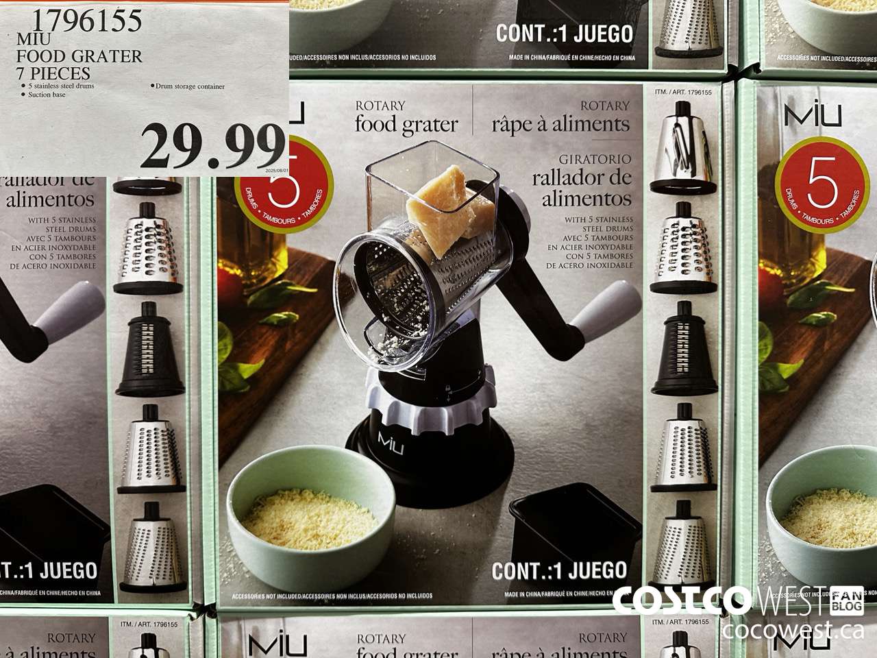1796155 MIU FOOD GRATER 7 PIECES $29.99