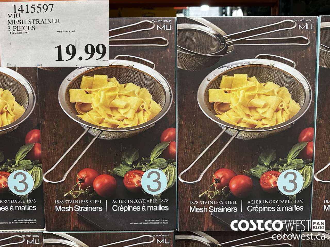 1415597 MIU MESH STRAINER 3 PIECES $19.99