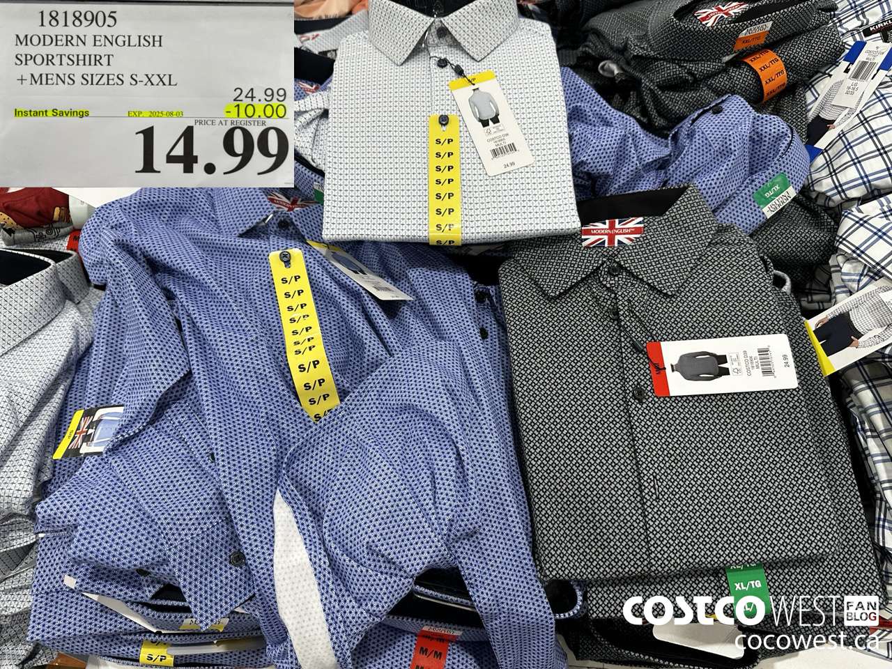 1818905 MODERN ENGLISH SPORTSHIRT MENS SIZES S-XXL ($10.00 INSTANT SAVINGS EXPIRES ON 2025-08-03) $14.99