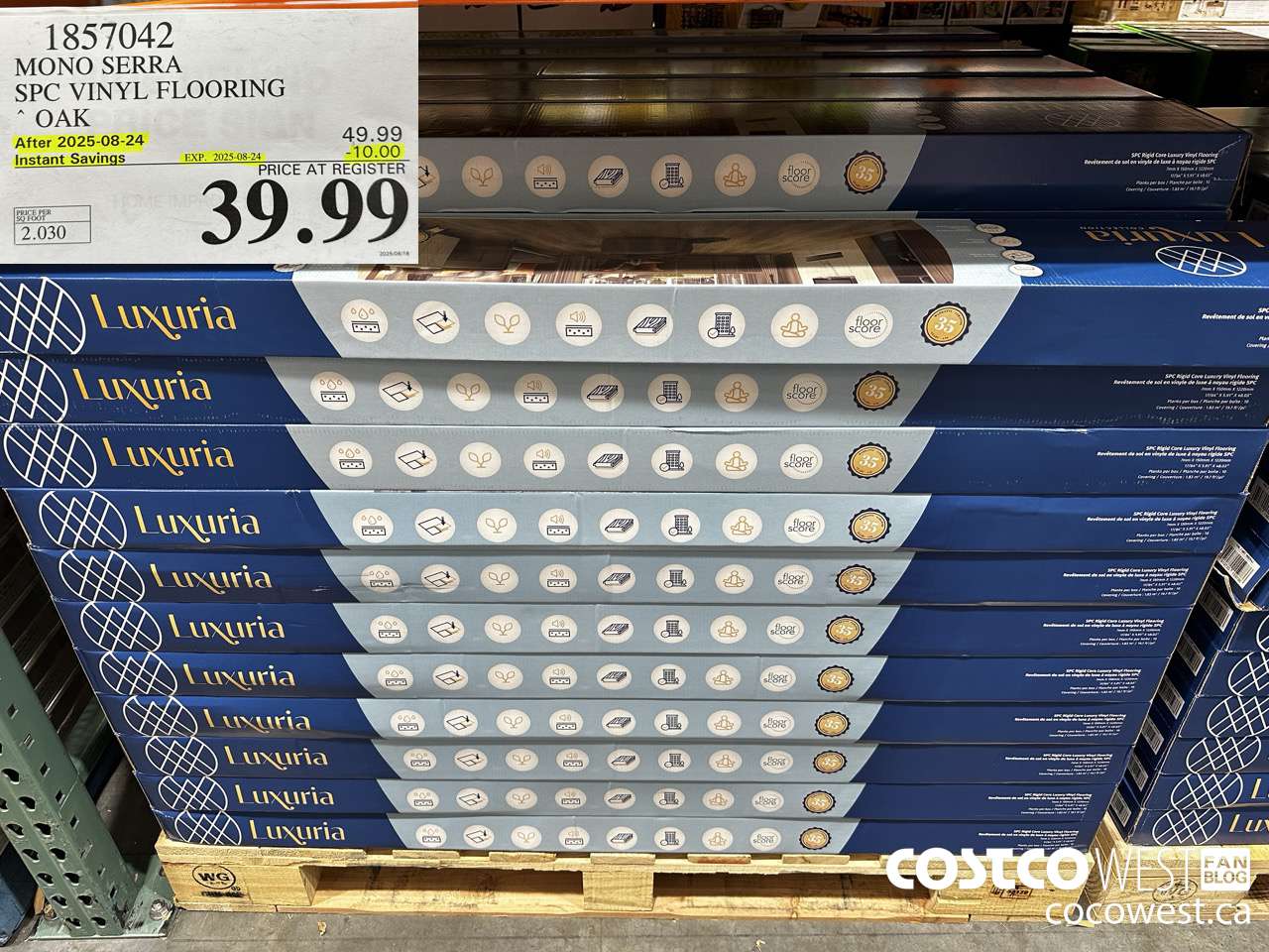 1857042 MONO SERRA SPC VINYL FLOORING OAK ($10.00 INSTANT SAVINGS EXPIRES ON 2025-08-24) $39.99