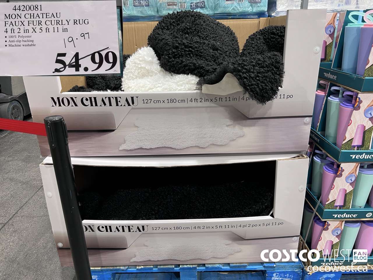 4420081 MON CHATEAU FAUX FUR CURLY RUG 4'2