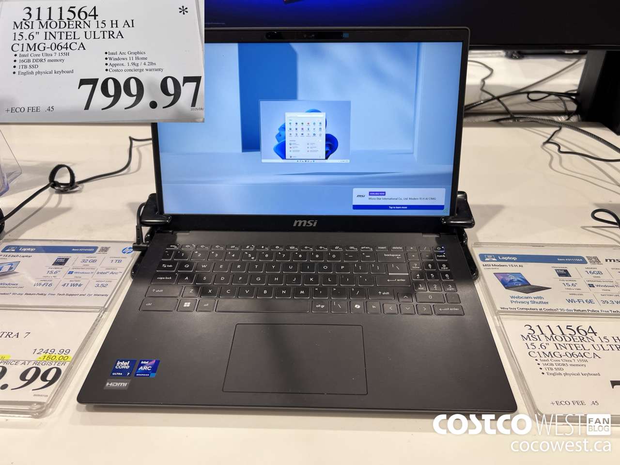 3111564 MSI MODERN 15 H AI 15.6