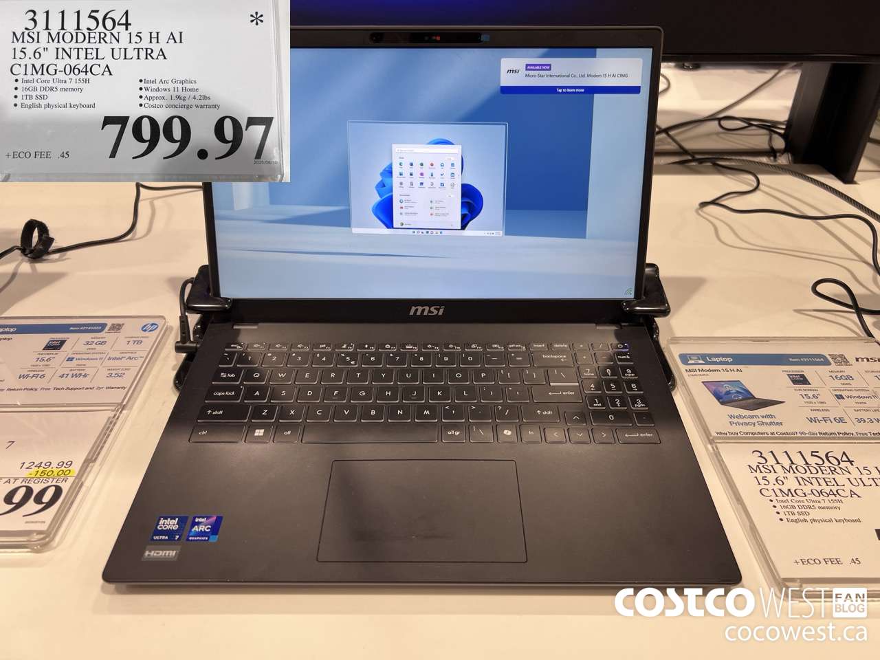 3111564 MSI MODERN 15 H AI 15.6