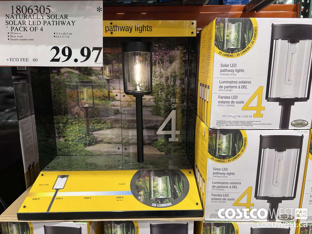 1806305 NATURALLY SOLAR SOLAR LED PATHWAY PACK OF 4 $29.97