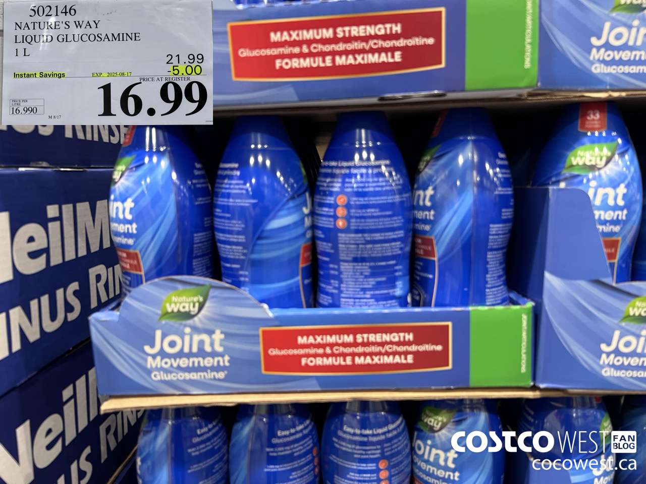 502146 NATURE'S WAY LIQUID GLUCOSAMINE 1 L ($5.00 INSTANT SAVINGS EXPIRES ON 2025-08-17) $16.99