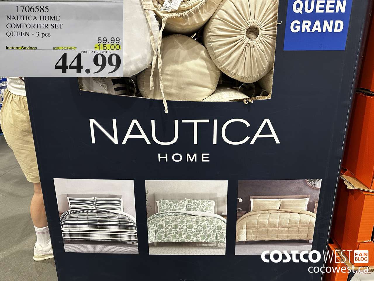 1706585 NAUTICA HOME COMFORTER SET QUEEN 3 PCS ($15.00 INSTANT SAVINGS EXPIRES ON 2025-09-07) $44.99
