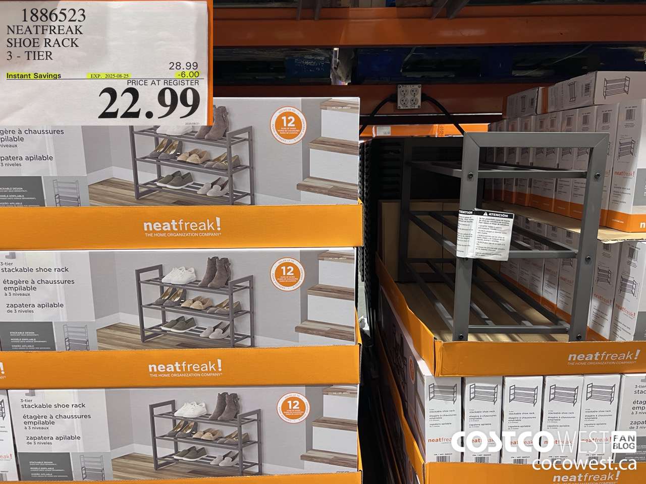 1886523 NEATFREAK SHOE RACK 3 TIER ($6.00 INSTANT SAVINGS EXPIRES ON 2025-08-25) $22.99