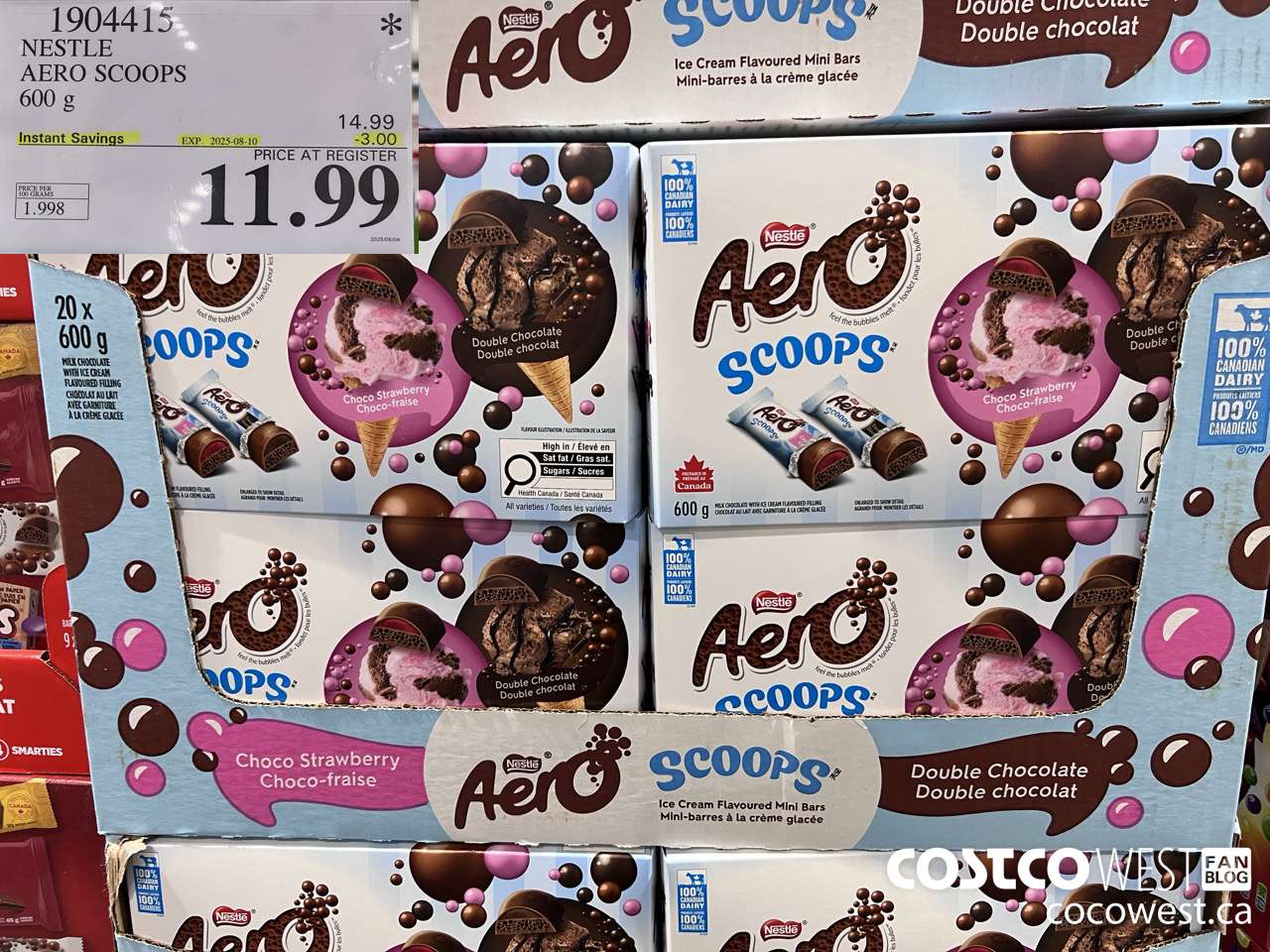 1904415 NESTLE AERO SCOOPS 600G ($3.00 INSTANT SAVINGS EXPIRES ON 2025-08-10) $11.99