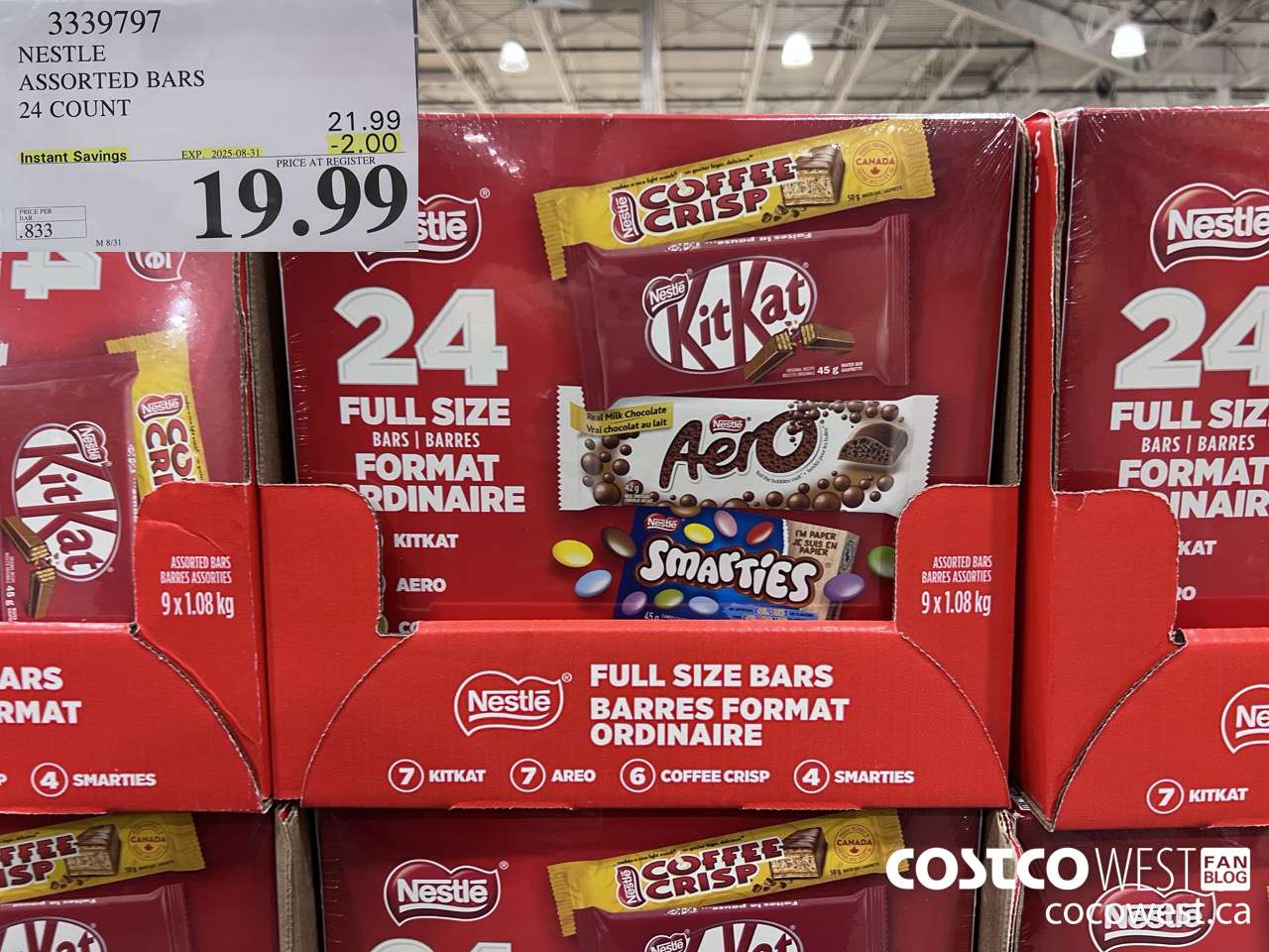 3339797 NESTLE VARIETY PACK 24 PACK ($2.00 INSTANT SAVINGS EXPIRES ON 2025-08-31) $19.99