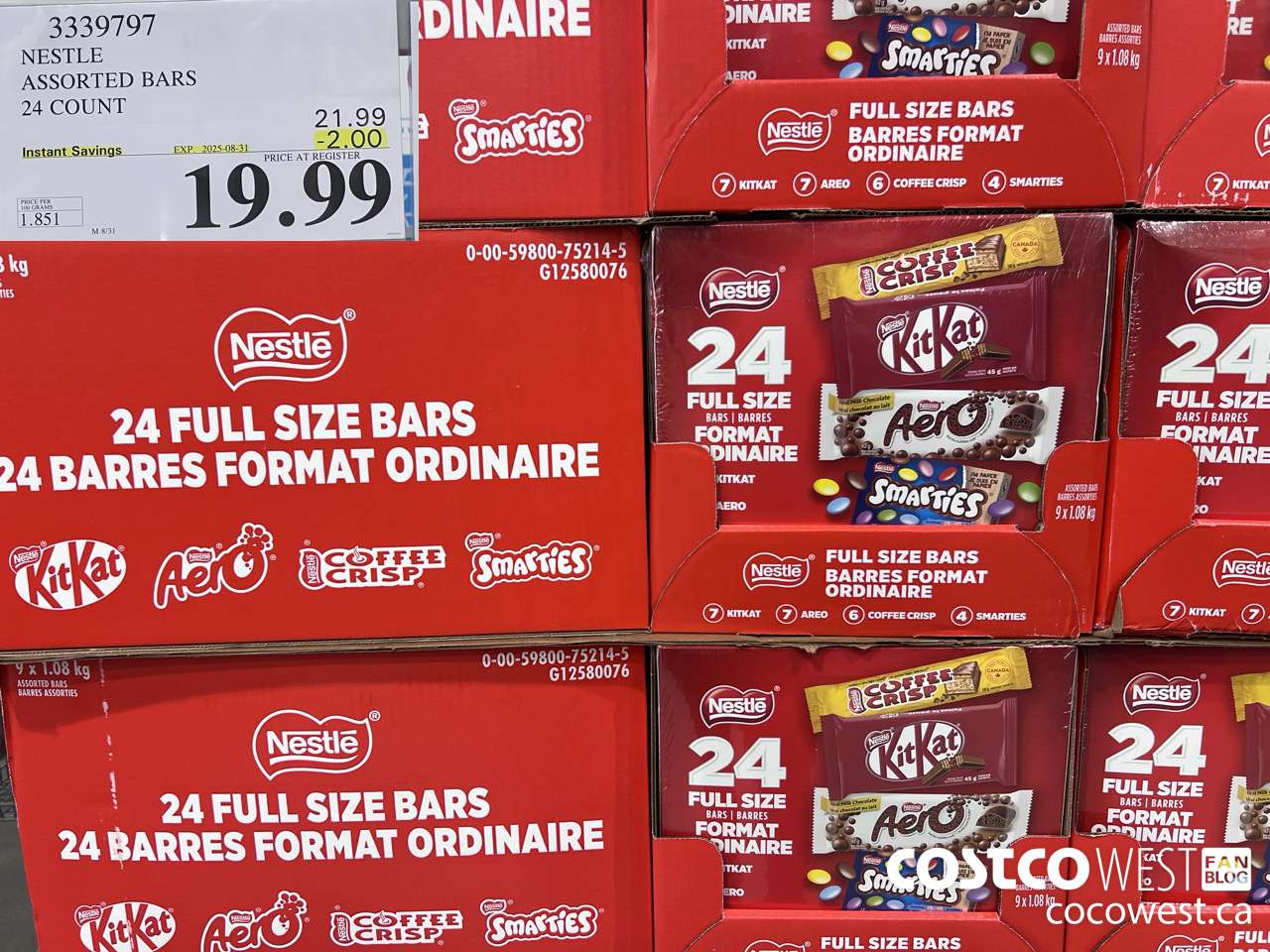 3339797 NESTLE VARIETY PACK 24 PACK ($2.00 INSTANT SAVINGS EXPIRES ON 2025-08-31) $19.99