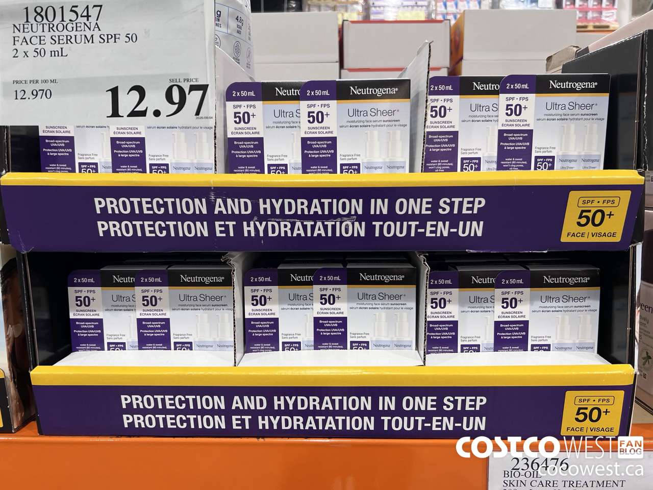 1801547 NEUTROGENA FACE SERUM SPF 50 2 X 50ML $12.97