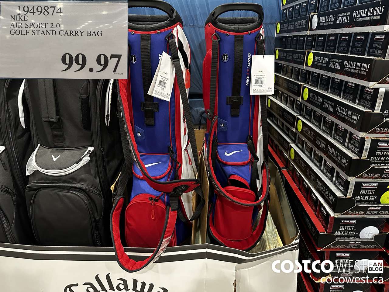 1949874 NIKE AIR SPORT 2.0 GOLF STAND CARRY BAG $99.97