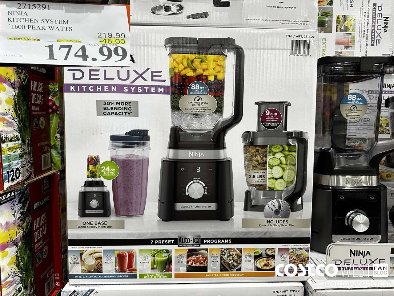 2715291 NINJA KITCHEN SYSTEM 1600 PEAK WATTS ($45.00 INSTANT SAVINGS EXPIRES ON 2025-08-03) $174.99