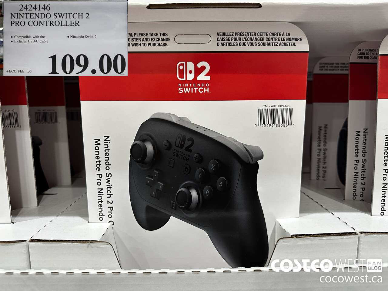 2424146 NINTENDO SWITCH 2 PRO CONTROLLER $109.99
