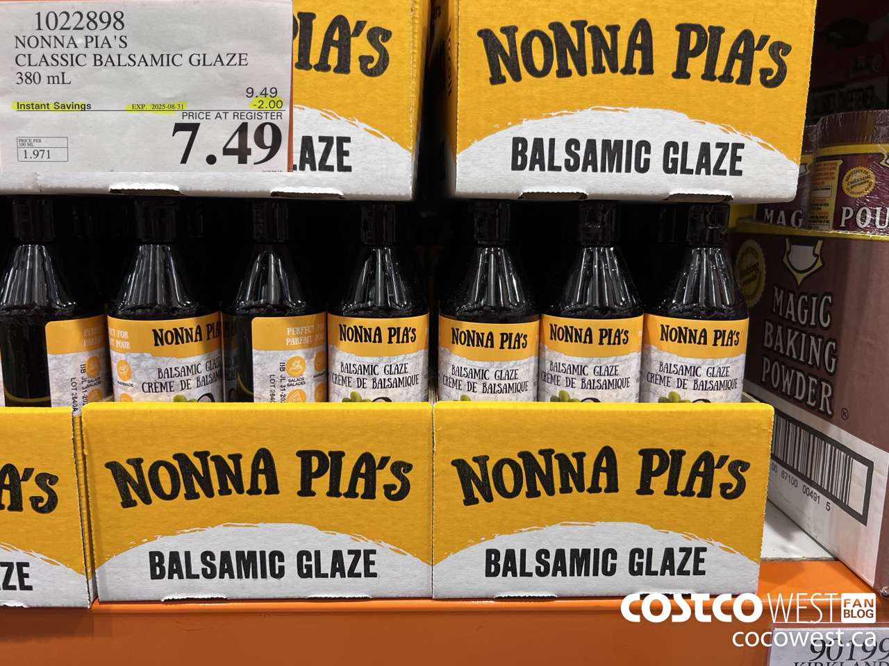 1022898 NONNA PIA'S GOURMET BALSAMIC REDUCTION 380 ML ($2.00 INSTANT SAVINGS EXPIRES ON 2025-08-31) $7.49