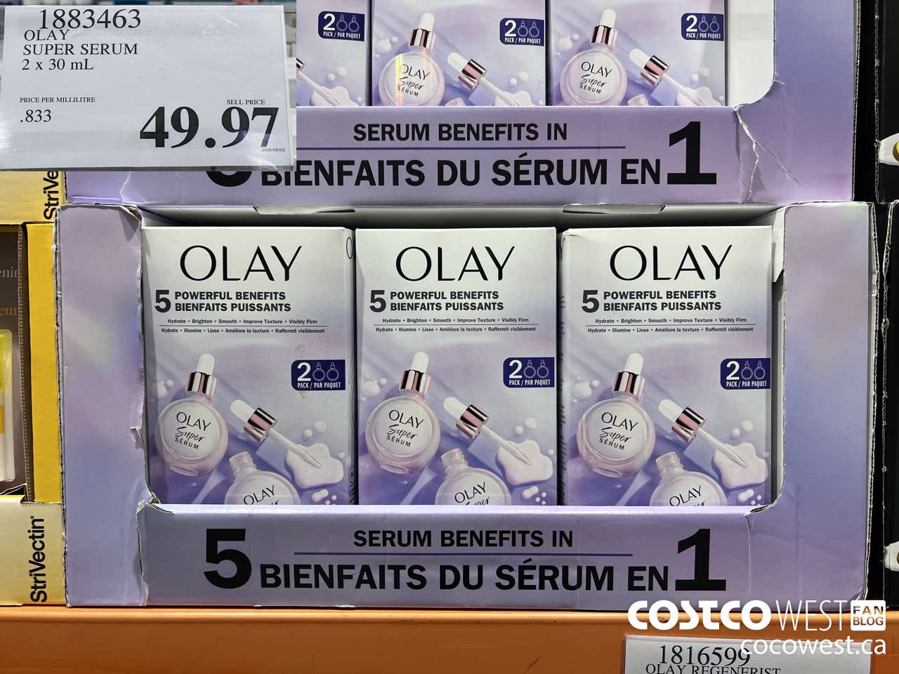 1883463 OLAY SUPER SERUM 2 X 30ML $49.97